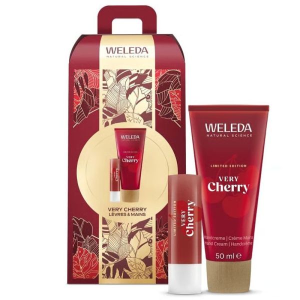 Weleda Very Cherry Coffret Hiver 2025 Crème Mains 50ml + Soin des Lèvres 4,8g