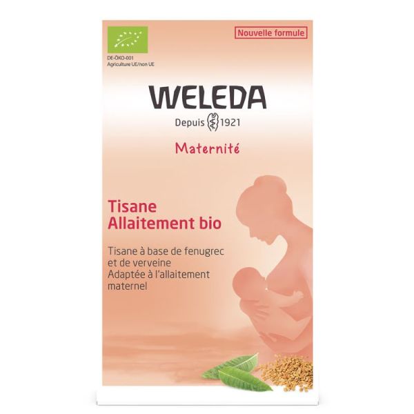 Weleda Maternité Tisane Allaitement Fenouil Verveine Bio 20 Sachets – Stimulation de la lactation et digestion