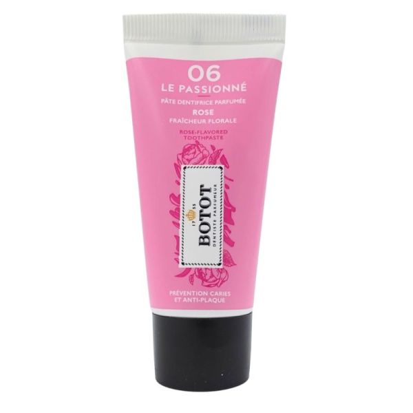 Botot 06 Le Passionné Pâte dentifrice parfumée 25 ml - Rose, prévention caries et anti-plaque