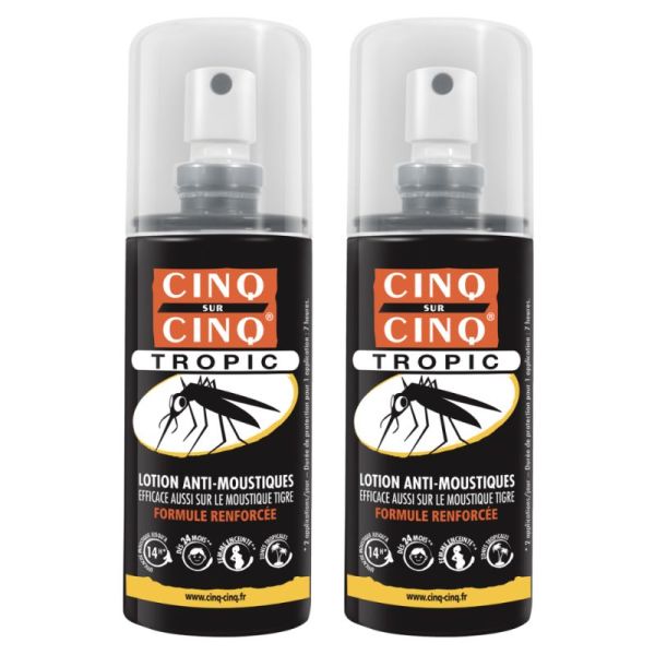 Cinq sur Cinq Tropic Lotion Anti-Moustiques - Lot de 2 x 75 ml