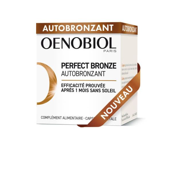 Oenobiol Perfect Bronz Autobronzant - 30 Capsules - Hâle Uniforme et Progressif