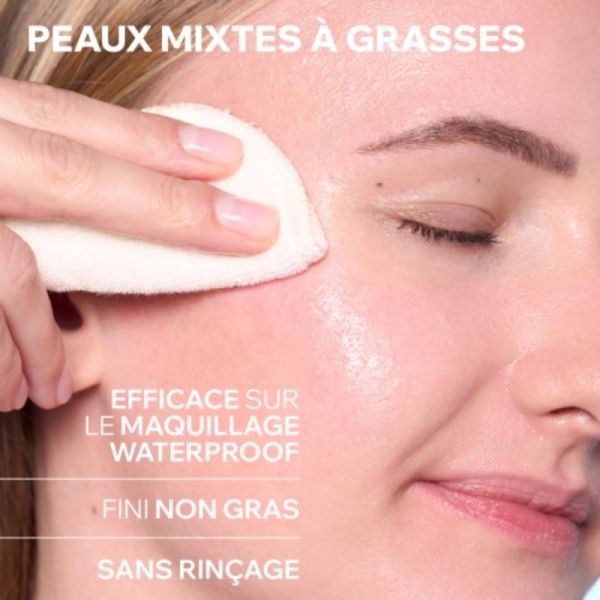 Uriage Eau Micellaire Thermale Peaux Mixtes à Grasses 500 ml - Démaquille et normalise le sébum