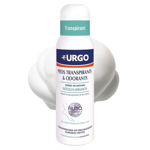 URGO Filomousse Crème Mousse Rééquilibrante Pieds Transpirants - 125ml