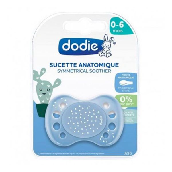 Dodie Sucette Anatomique 0-6 Mois N°A95 - Modèle : Pois