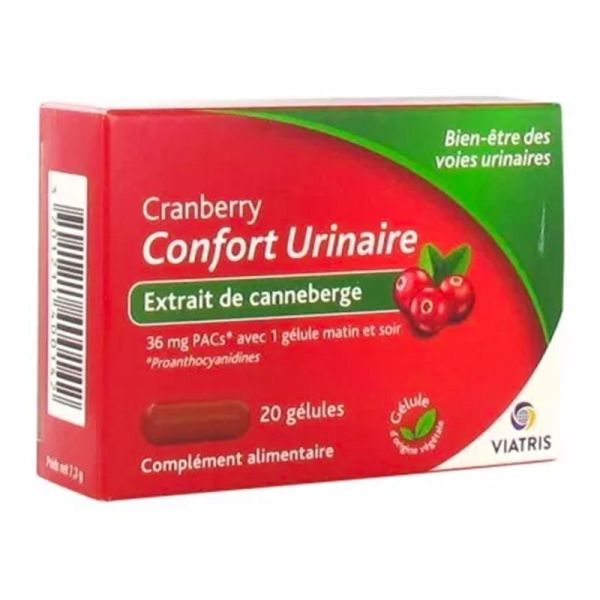 Viatris Cranberry - 20 Gélules - Confort Urinaire au Quotidien