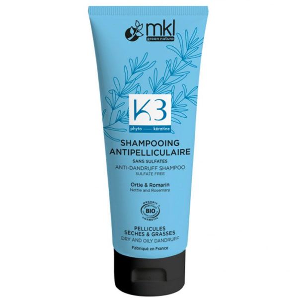 MKL Green Nature K3 Shampooing Antipelliculaire - Pelliccules Sèches et Grasses - 250 ml