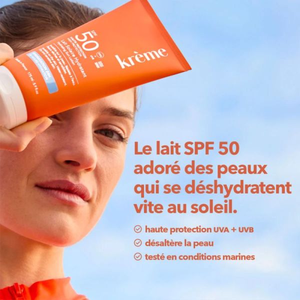 Krème Lait Solaire Hydratant SPF50 175ml – Protection et hydratation