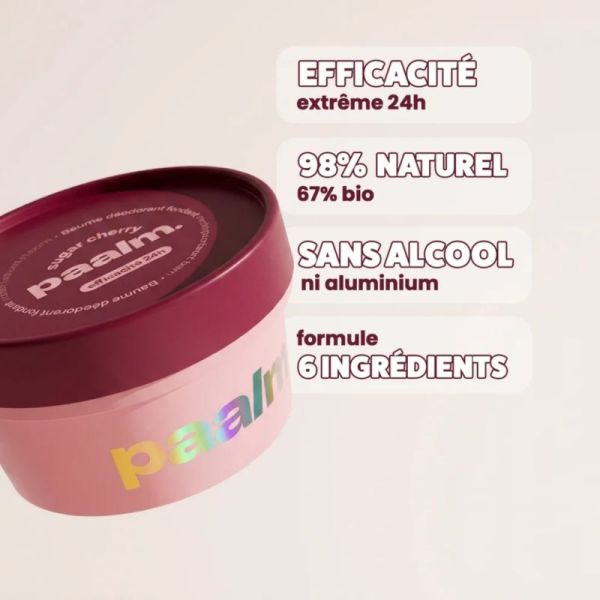 PAALM Baume Déodorant Sugar Cherry 50 ml -  Naturel et Gourmand