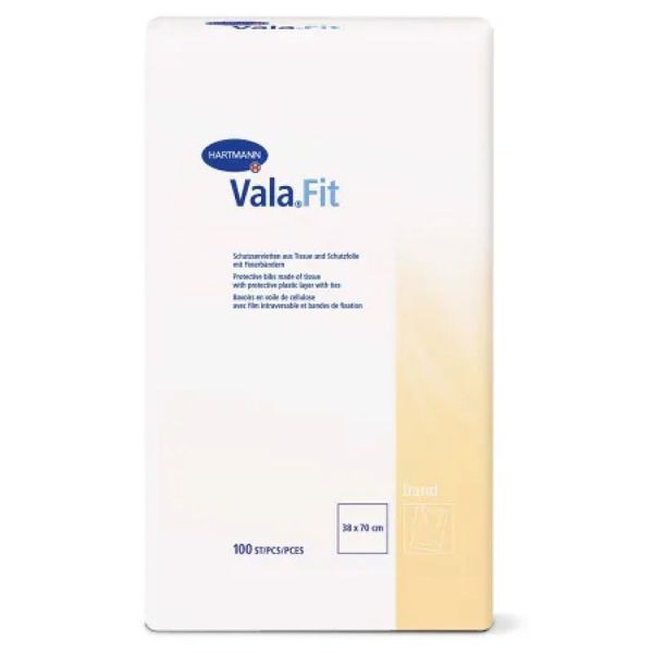 Hartmann Vala Fit Band Bavoirs Jetables - 100 bavoirs - 38 x 70cm - Avec poche de recueil