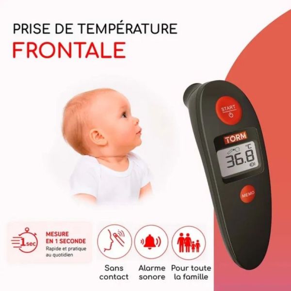 Cooper Torm Thermomètre Frontal F05 - Mesure infrarouge rapide de la température