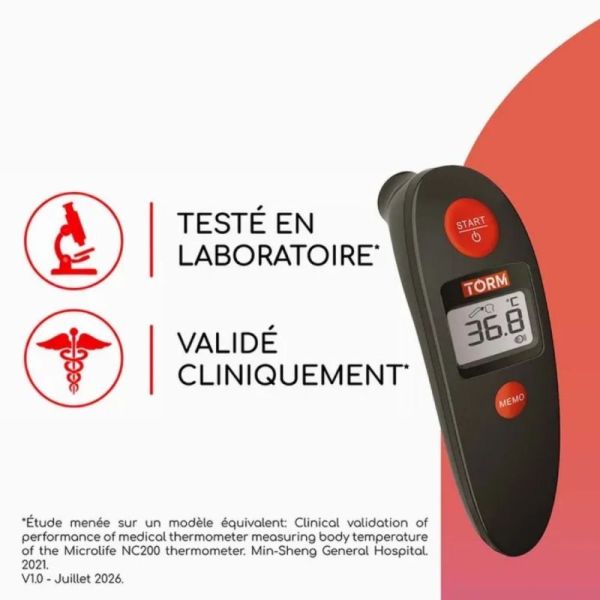Cooper Torm Thermomètre Frontal F05 - Mesure infrarouge rapide de la température
