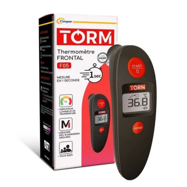 Cooper Torm Thermomètre Frontal F05 - Mesure infrarouge rapide de la température