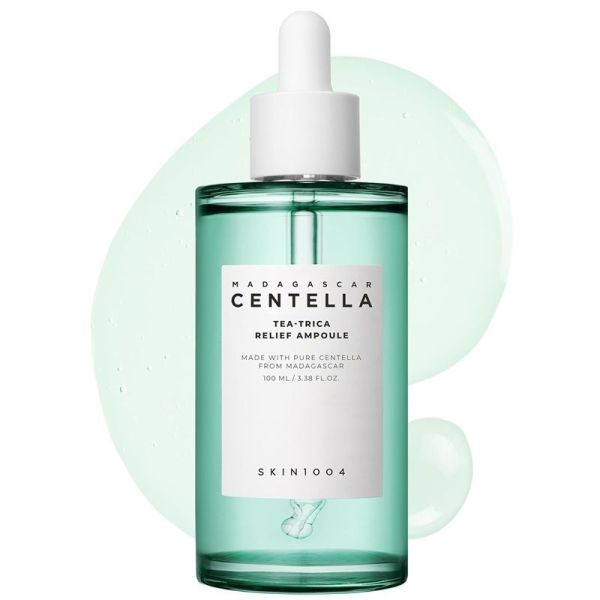 Skin1004 Centella Tea-Trica Relief Ampoule Sérum Anti-Acné Peaux Acnéique, Grasse & Sensible - 100ml