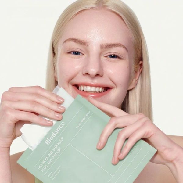Biodance Refreshing Sea Kelp Real Deep Mask 1 unité - Masque hydrogel apaisant et régulateur de sébum