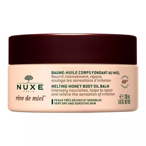 Nuxe Rêve de Miel Baume-Huile Corps Fondant au Miel - 200 ml - Nutrition intense et confort 48H