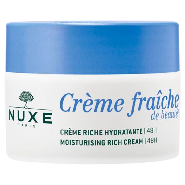Nuxe Crème Fraîche de Beauté Crème Riche Hydratante 48H - 50 ml - Hydratation intense et confort immédiat