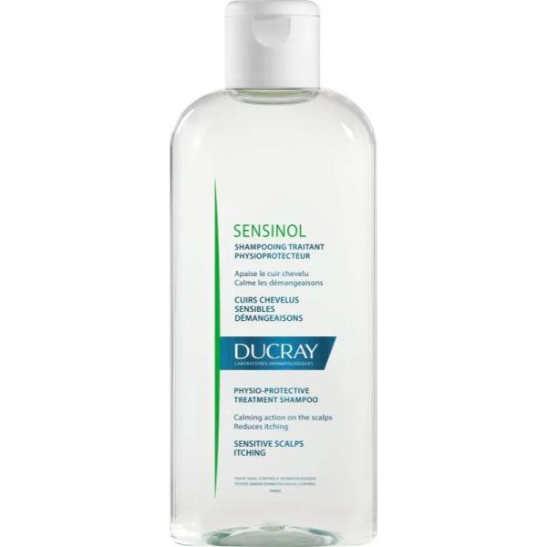 Ducray Sensinol Shampooing Traitant - Cuir Chevelu Sensible et Irrité - Anti Démangeaisons - 200ml