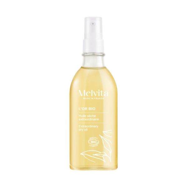 Melvita Huile Extraordinaire L'Or Bio 100 ml - Nutrition, éclat immédiat et effet gloss