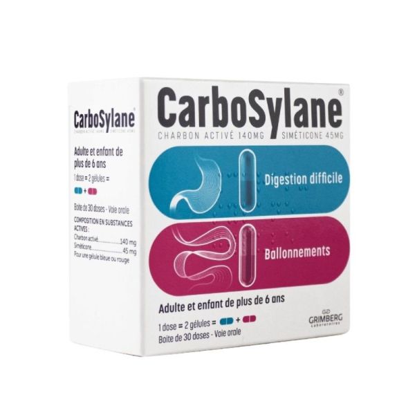 Grimberg Carbosylane 30 doses - Digestion difficile et ballonnements