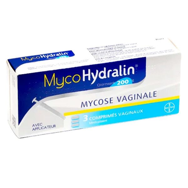 Bayer MycoHydralin 200 mg - Mycoses Vaginales - 3 comprimés vaginaux avec applicateur