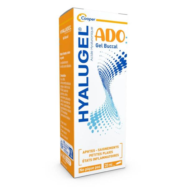 Hyalugel Gel Buccal Ado - 20ml - Soulage les aphtes et irritations liées à l’orthodontie
