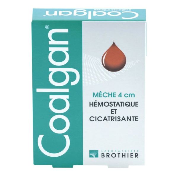 Coalgan Mèche 4cm Hémostatique et Cicatrisante