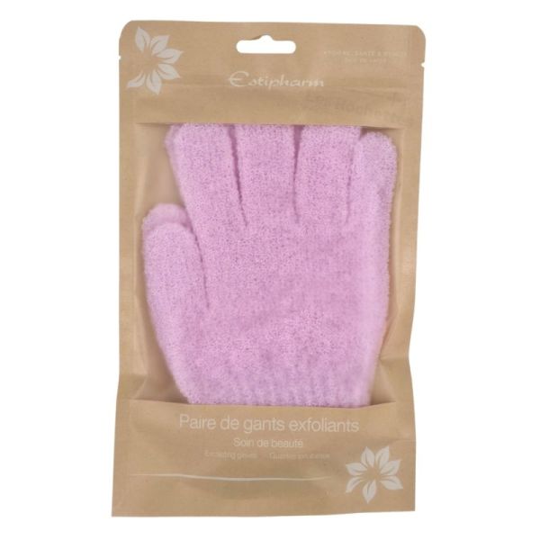 Estipharm  Paire de Gants Exfoliants - Accessoire soin de beauté gommage corps pour une peau douce et nette - Coloris Aléatoire