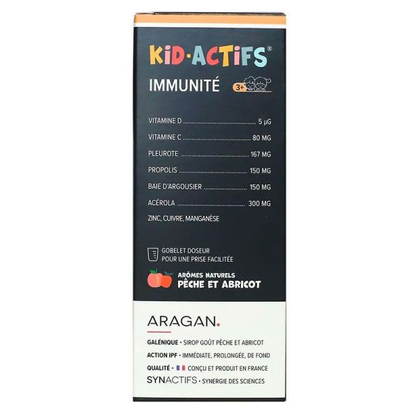 Arangan Synactifs Sirop Kid Actifs Immunité - Renforce les Défenses Immunitaires - 125ml