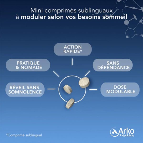 Arkopharma Arkorelax Sommeil Flexi-Doses - 60 Mini Comprimés Sublingaux