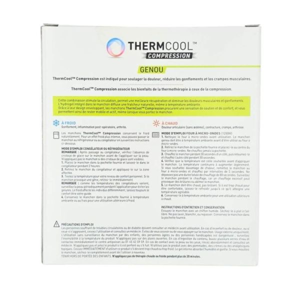 ThermCool Compression Manchon Genou 35 à 51 cm - Maintien et confort articulaire