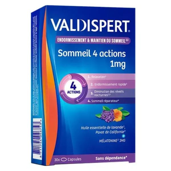 Valdispert Sommeil 4 Actions 1mg - 30 Capsules