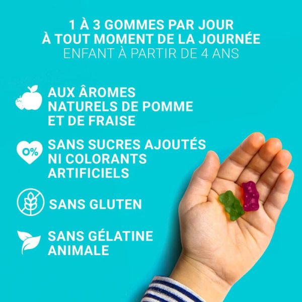 Mag 2 Croissance Immunité Kids - 30 Gommes - Sans Sucre Ajoutés -  Favorise Croissance et Immunité