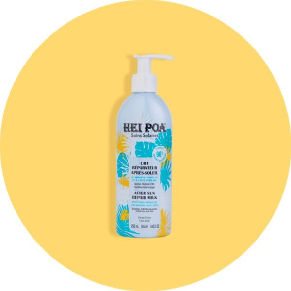 Hei Poa Lait Réparateur Après-Soleil - Flacon-Pompe de 250 ml - Apaisant et sublimant