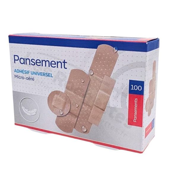 Pansement adhésif universel - micro-aéré - Boîte de 100