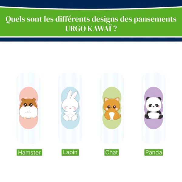 URGO Pansements Kawaï effet tatoo - 16 pansements