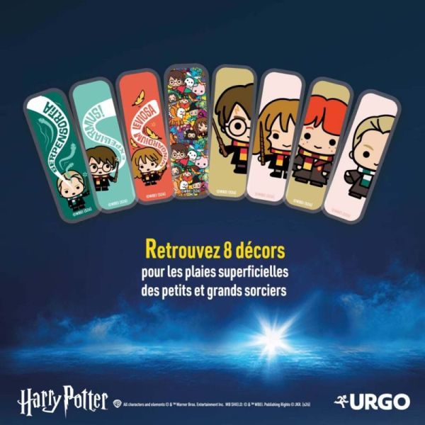 Urgo Pansements Harry Potter pour Enfants - 16 Pansements - Protège les petits bobos avec douceur et magie