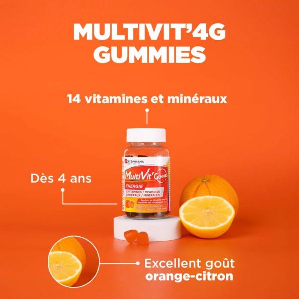 Forté Pharma Multivit' Énergie - 60 Gummies - Vitalité quotidienne et soutien de l’immunité