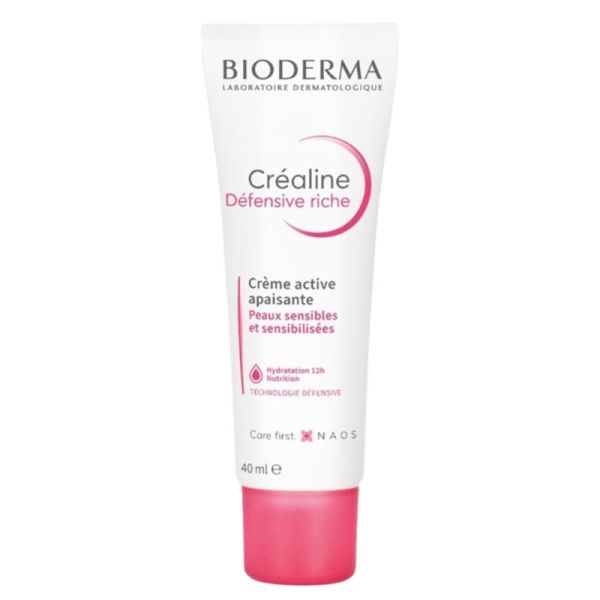 Bioderma Créaline Défensive Riche Crème Active Apaisante 40 ml – Crème de jour nourrissante et fortifiante peaux sèches