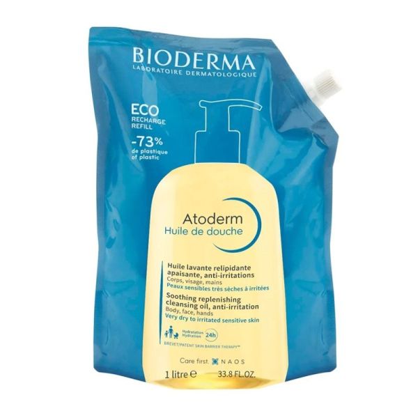 Bioderma Atoderm Huile de Douche - Éco-Recharge 1 Litre