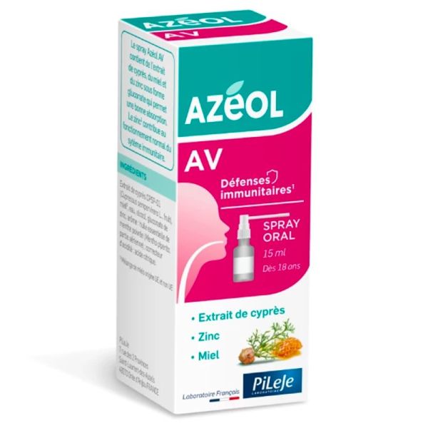 Pileje Azéol AV Spray - 15 ml - Immunité et défenses naturelles