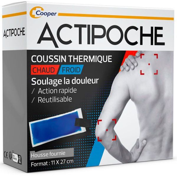 Actipoche Coussin Thermique Chaud Froid - 1 pièce - 11 x 27 cm - Combine thermothérapie et cryothérapie