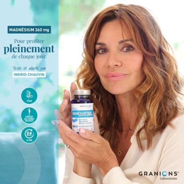 Granions Magnésium Bisglycinate 360 mg 180 comprimés - Anti-fatigue, réduit le stress et améliore le sommeil