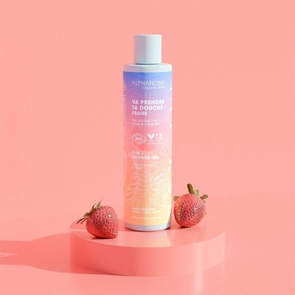 Alphanova Kids Va Prendre Ta Douche ! Gel Lavant 3en1 Bio - 250ml - Senteur Fraise
