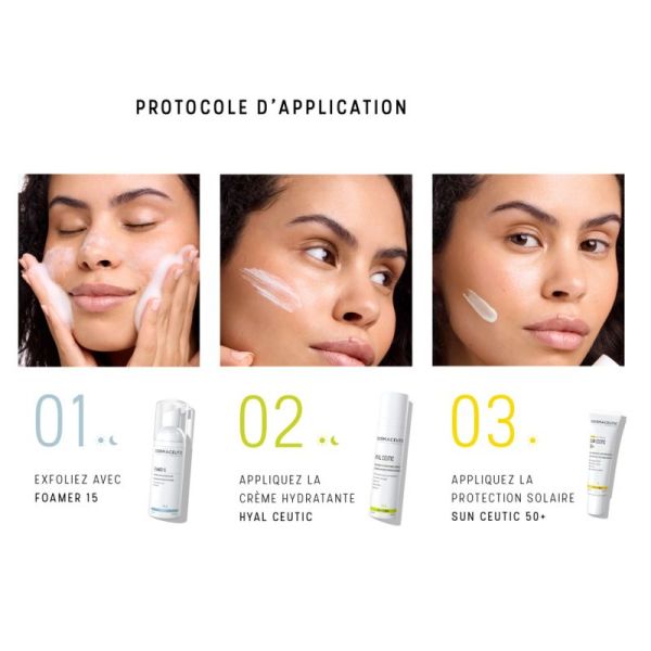 Dermaceutic Best Seller Kit Hyal Ceutic Coffret de 3 soins - Exfolie, hydrate intensément et protège la peau