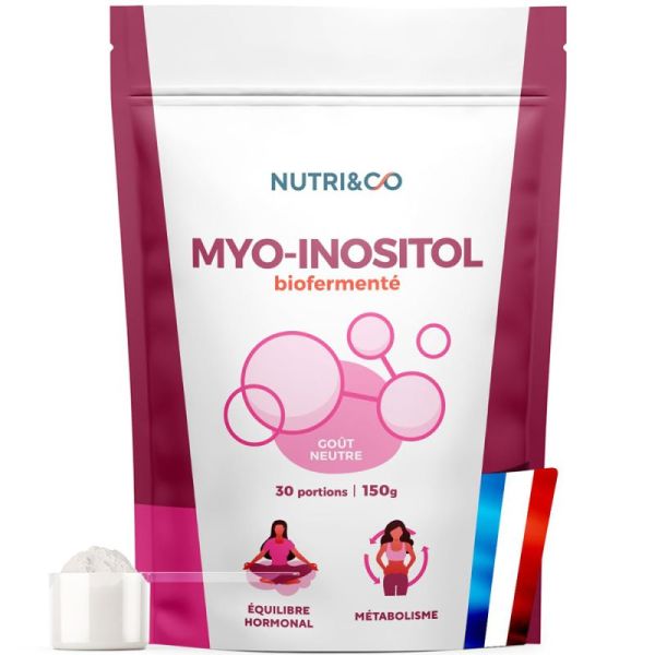 Nutri&Co Myo-Inositol - 150 g - Équilibre, vitalité et soutien hormonal naturel