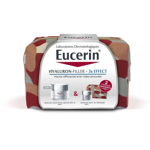 Eucerin Kit Routine Hyaluron-Filler +3x Effect - Soin de Jour Peau Sèche 50ml + Soin de Nuit 20ml