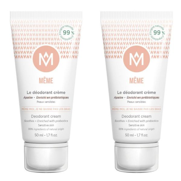 Même Déodorant Crème Peaux Sensibles - Lot de 2 x 50ml