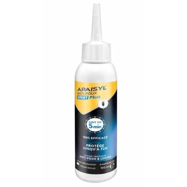Apaisyl Anti-Poux Xpert Plus - 100ml - Lotion anti-poux et lentes - Élimination rapide des poux