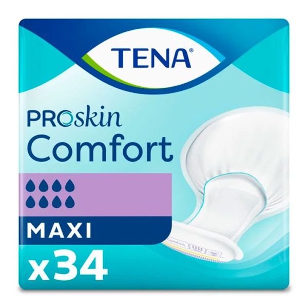 Tena Comfort ProSkin Maxi - Protection Anatomique - 34 protections