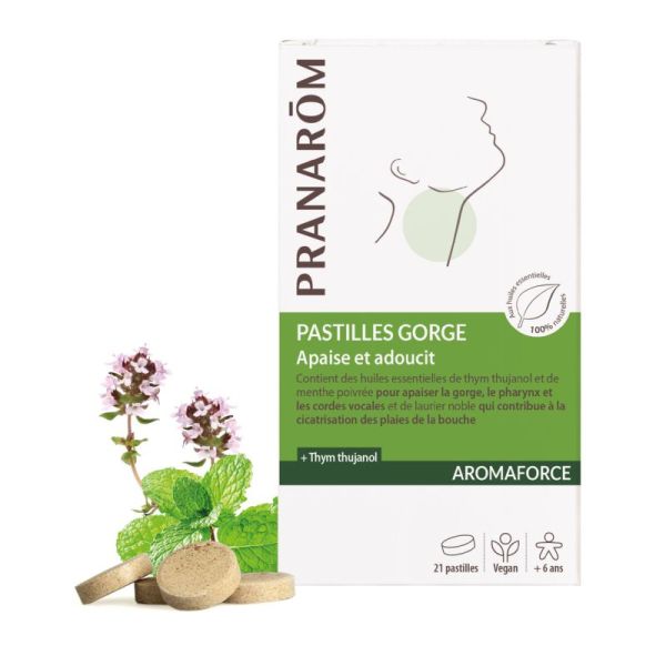 Pranarom Aromaforce Pastilles Gorge 21 pastilles